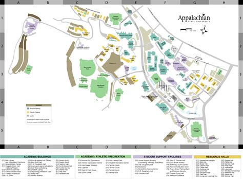 Appalachian State University Campus Map - Boone NC 28608 • mappery