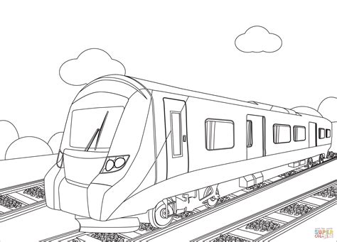 Train Outline Coloring Page