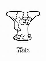 Free Yak Coloring Page  Alphabetimals sketch template