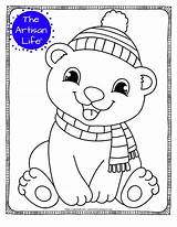 Winter Polar Bears Coloring Pages sketch template