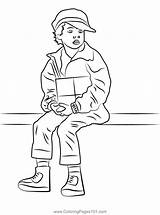 Sit Coloring Sitzen Para Colorear Sentarse Dibujo Asseoir Coloriage  sketch template
