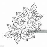 Red Roses Flower Line Art Coloring Page Drawing Of Monochrome Sketch  sketch template