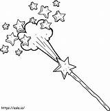 Pretty Magic Wand coloring Page sketch template