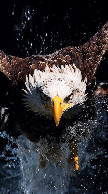 Premium AI Image | A bald eagle with a yellow beak