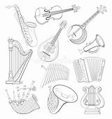 Set Musical Instruments Coloring Stock Illustrations – 111  sketch template