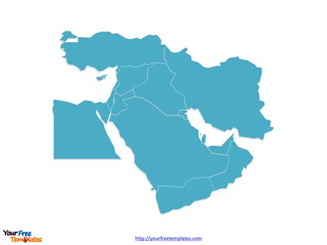 Blank World Map Middle East