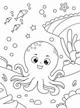 Fun Octopus In The Sea coloring Page  Download Print Or Color Online sketch template