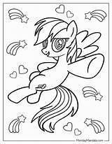 Rainbow Dash Coloring Pages Flying sketch template