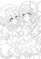 Anime Twin Coloring Pages sketch template
