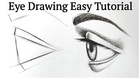 How to draw an eye easy(Side View) with pencil Eye drawing easy step by step tutorial for ...