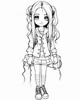 Standing Girl Coloring Pages sketch template