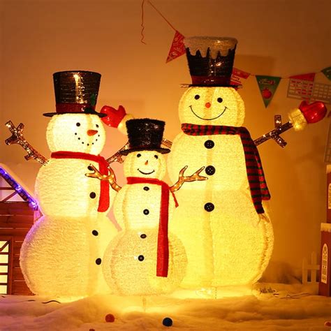 Christmas LED Lights Collapsible Snowman Decoration Indoor or Outdoor ...