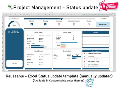 Project Status Report Template In Excel