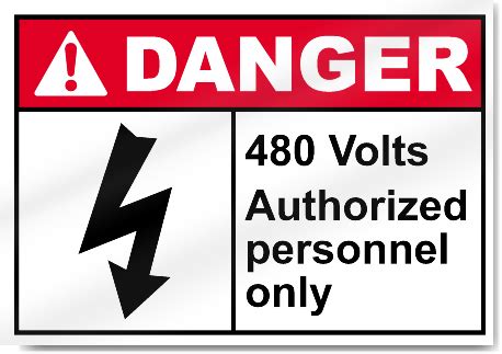 480 Volts Authorised Personnel Only Danger Signs | SignsToYou.com