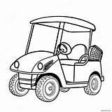 Golf Cart Coloring Page 54822 44184 sketch template