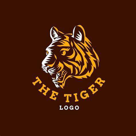 Premium Vector | Hand drawn tiger logo design