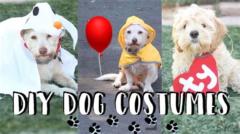 DIY Halloween Dog Costumes | Zero, IT Georgie, TY Beanie Babies 👻🎈🐶 ...