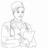 Lady Doctor Coloring Pages sketch template