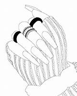 Nail Coloring Pages sketch template