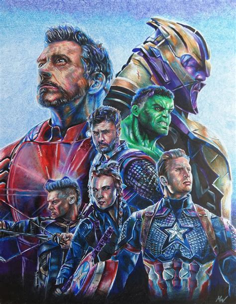 My colour pencil drawing from Avengers: Endgame : r/marvelstudios