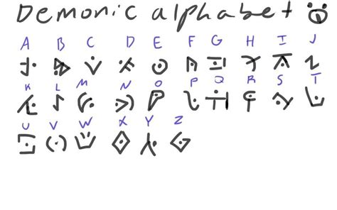 Demonic alphabet cool huh Writing Fonts, Writing Tips, Writing Prompts, Alphabet Symbols ...