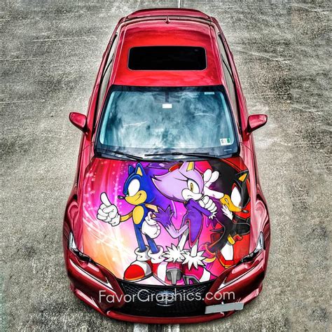 Sonic The Hedgehog Itasha Car Vinyl Hood Wrap Decal Sticker – Favor ...