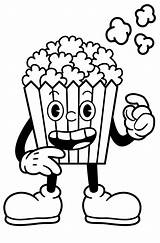 Popcorn Coloring Pages Printable For Free Download sketch template