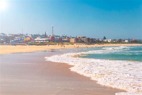 The Beach of Jeffreys Bay - South African Surfing Capital Stock Photo ...