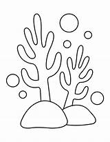 Printable Coral Coloring Page sketch template