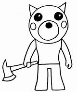 Piggy Roblox Coloring Pages  Free Printable For Kids sketch template