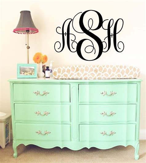 Monogram Wall Decal Initial Wall Decal Nursery Decal monogram