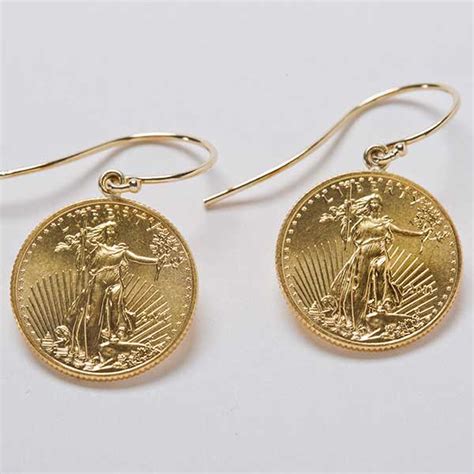 22k Gold Coin Earrings - California Collectors