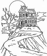 haunted house Colouring Pages Halloween 543986 sketch template