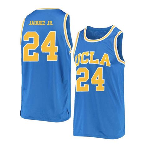 Men's 24 Jaime Jaquez Jr. Blue Retro UCLA Alumni Basketball Jersey