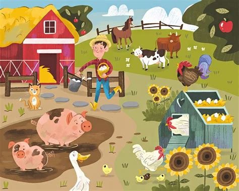 Yvonne Campedel illustration portfolio - | Animal illustration kids, Farm cartoon, Farm kids