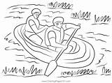 Whitewater Rafting Clip Art Sketch Coloring Page sketch template