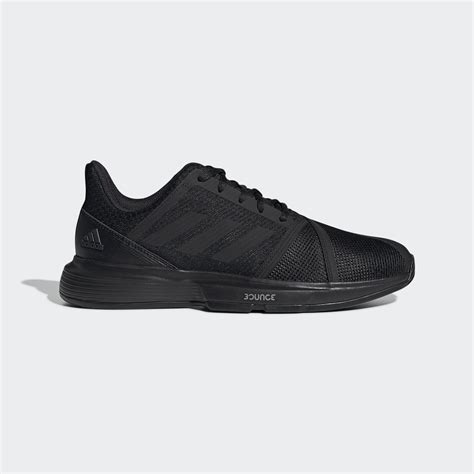 Adidas Mens CourtJam Bounce Tennis Shoes - All Black - Tennisnuts.com