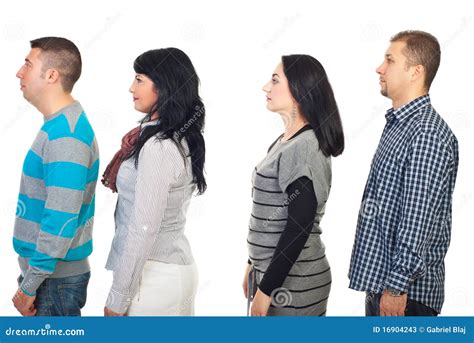 Profile of four people stock image. Image of background - 16904243