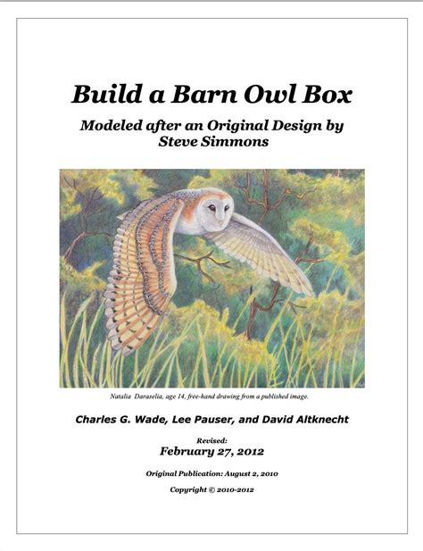 Build a Barn Owl Box — Santa Clara Valley Bird Alliance