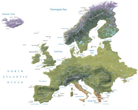 Physical Map Of Europe Europa Fisica Mapa De Europa Europa Images