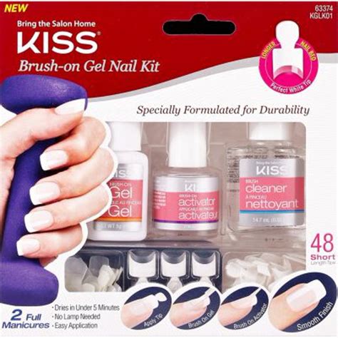 KISS Brush On Gel Nail Kit KGLK01 1 Pack - Walmart.com - Walmart.com