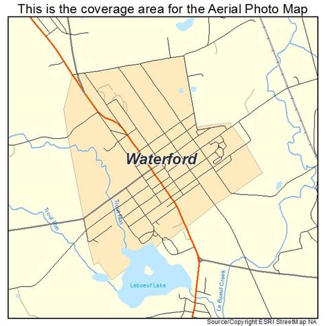 Aerial Photography Map of Waterford, PA Pennsylvania