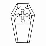 Coffin Coloring Stock Illustrations – 128  sketch template