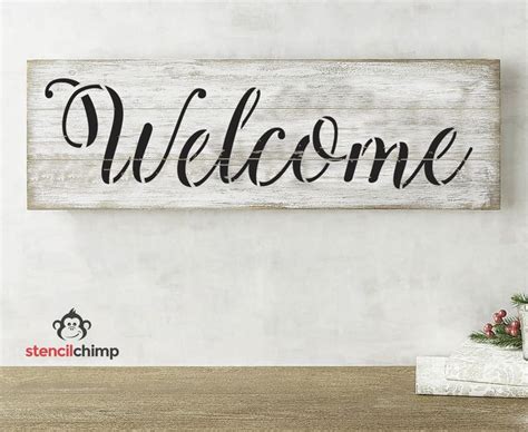 Welcome Stencil Farmhouse Stencil Door Stencil Farmhouse - Etsy ...