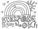 Everything Is Going To Be OK Coloring Page Vertical  Home sketch template