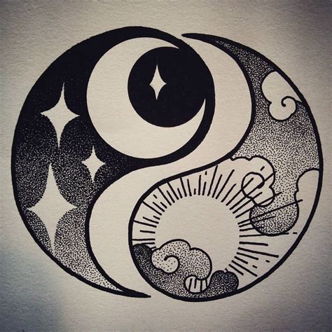 Pin by Xisca Pol on for Me! | Yin yang art, Drawings, Moon symbols