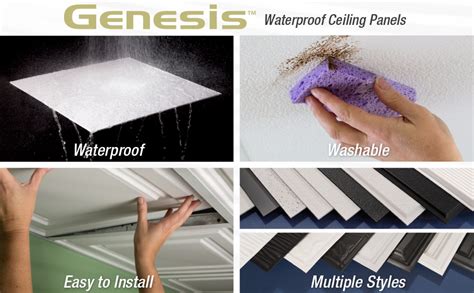 Amazon.com: Genesis 2ft x 4ft Printed Pro Ceiling Tiles - Easy Drop-In ...