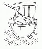 Soup Coloring Clipart Food Pages Bowl Chicken Clip Drawing Printable  sketch template