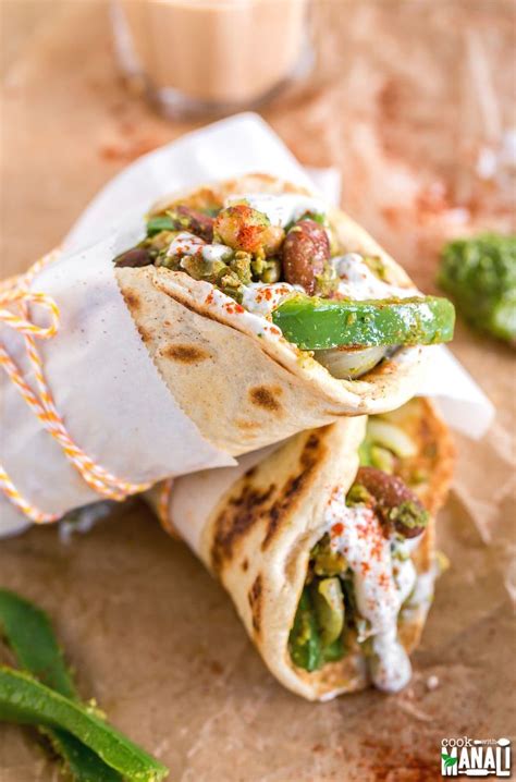 Chickpea & Bean Pesto Pita Wraps - Cook With Manali | Vegetarian thanksgiving recipes, Pita wrap ...