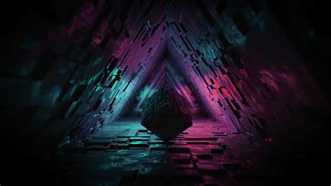 Online crop | HD wallpaper: 4K, Pink, Geometric, Blue, 3D, Triangles | Wallpaper Flare